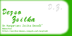 dezso zsilka business card